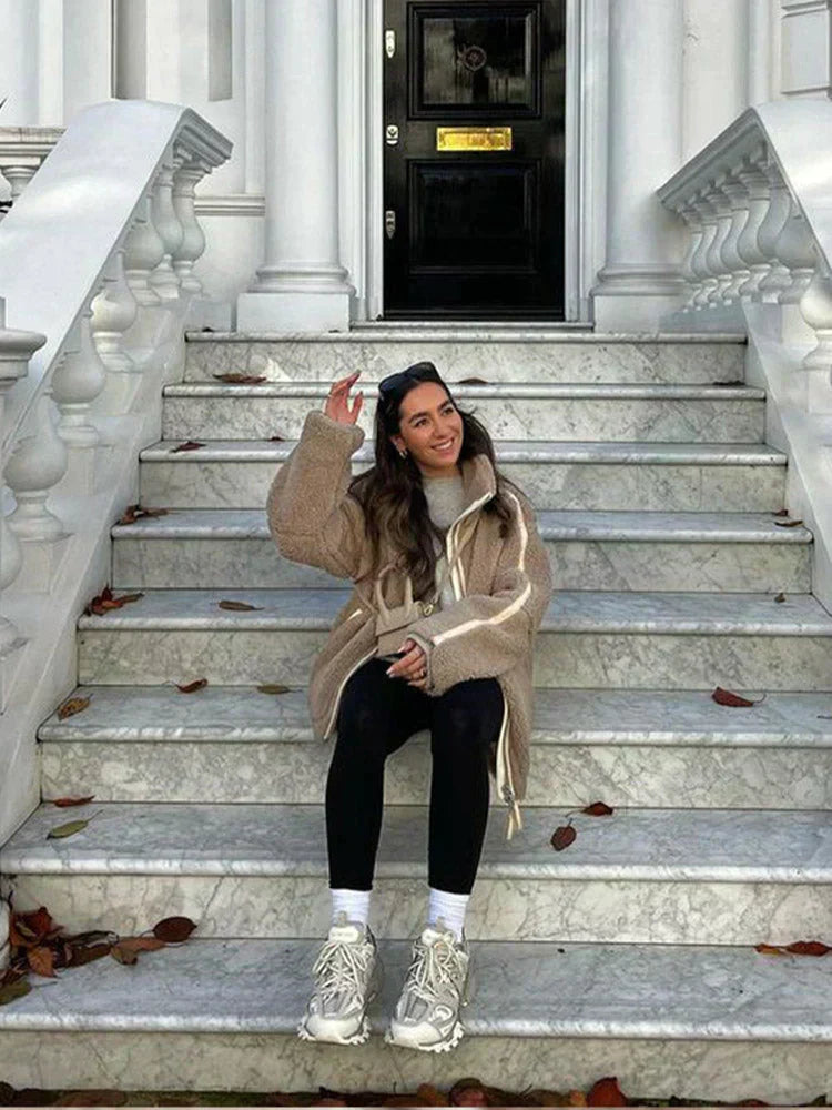 Liora – Veste d’automne en polaire oversize