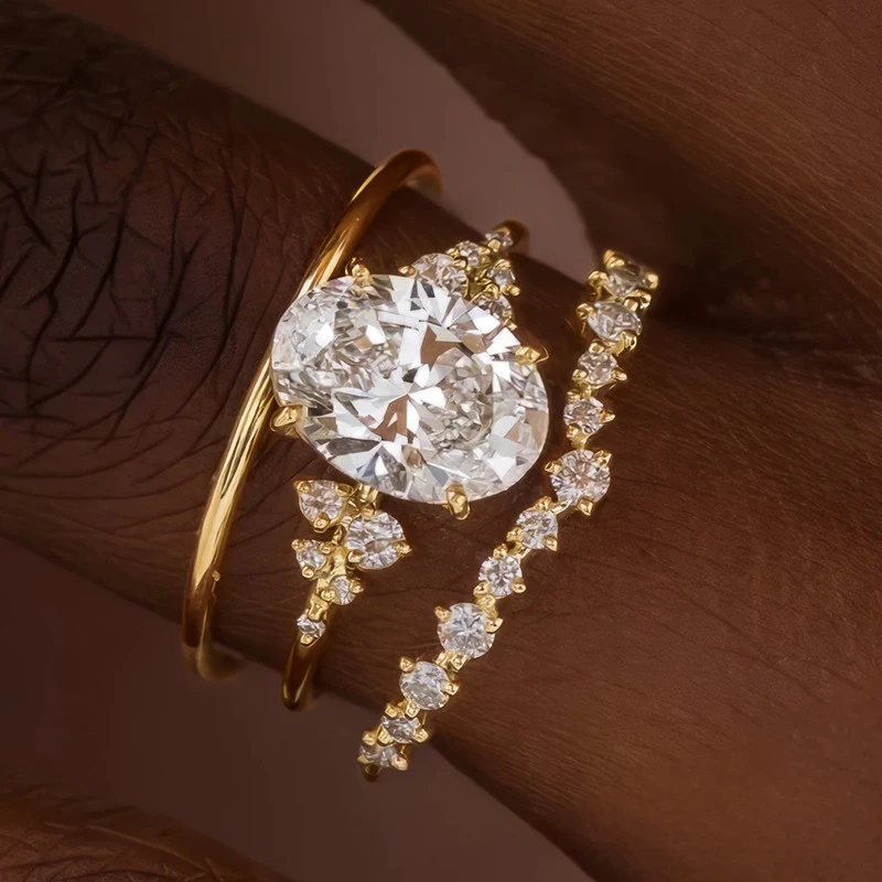 Zirellia – Set de bagues élégant avec zirconia