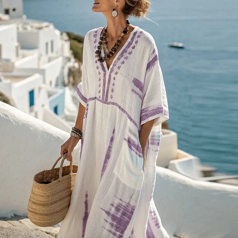 Garance – Robe élégante en coton et lin