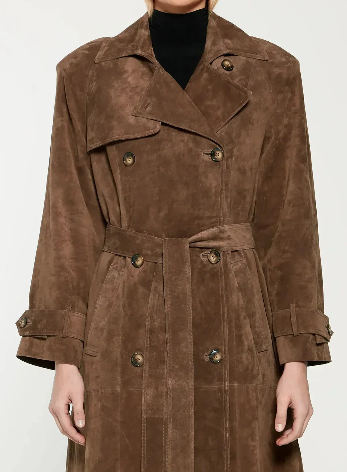 Angélina - Trench-coat en daim élégant