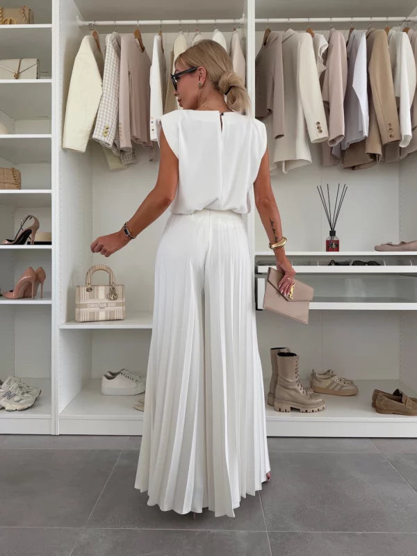 Fleurine - Ensemble haut et pantalon élégant