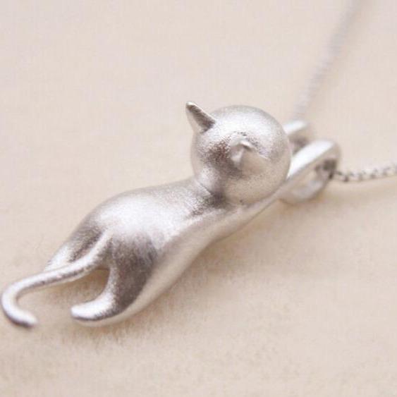 Joufelis – Collier "Chat Joueur" en argent sterling 925