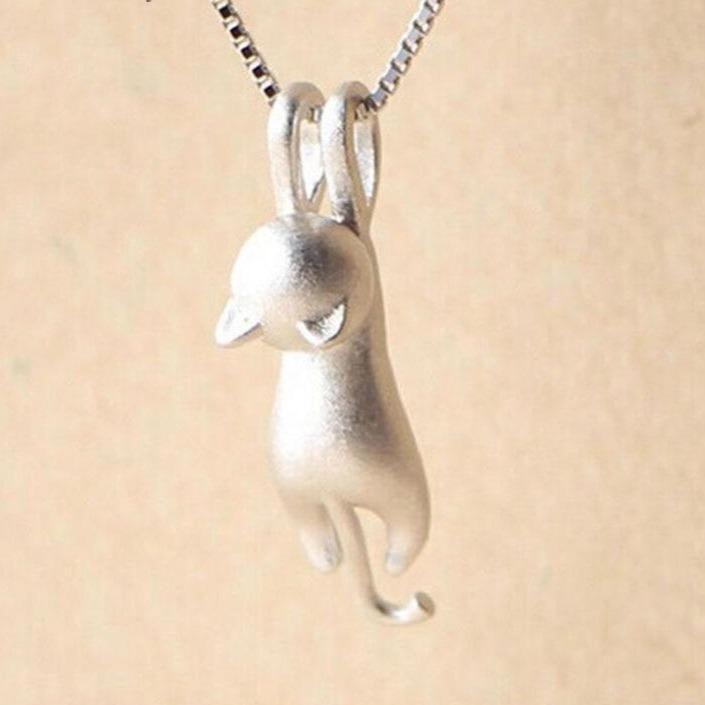 Joufelis – Collier "Chat Joueur" en argent sterling 925