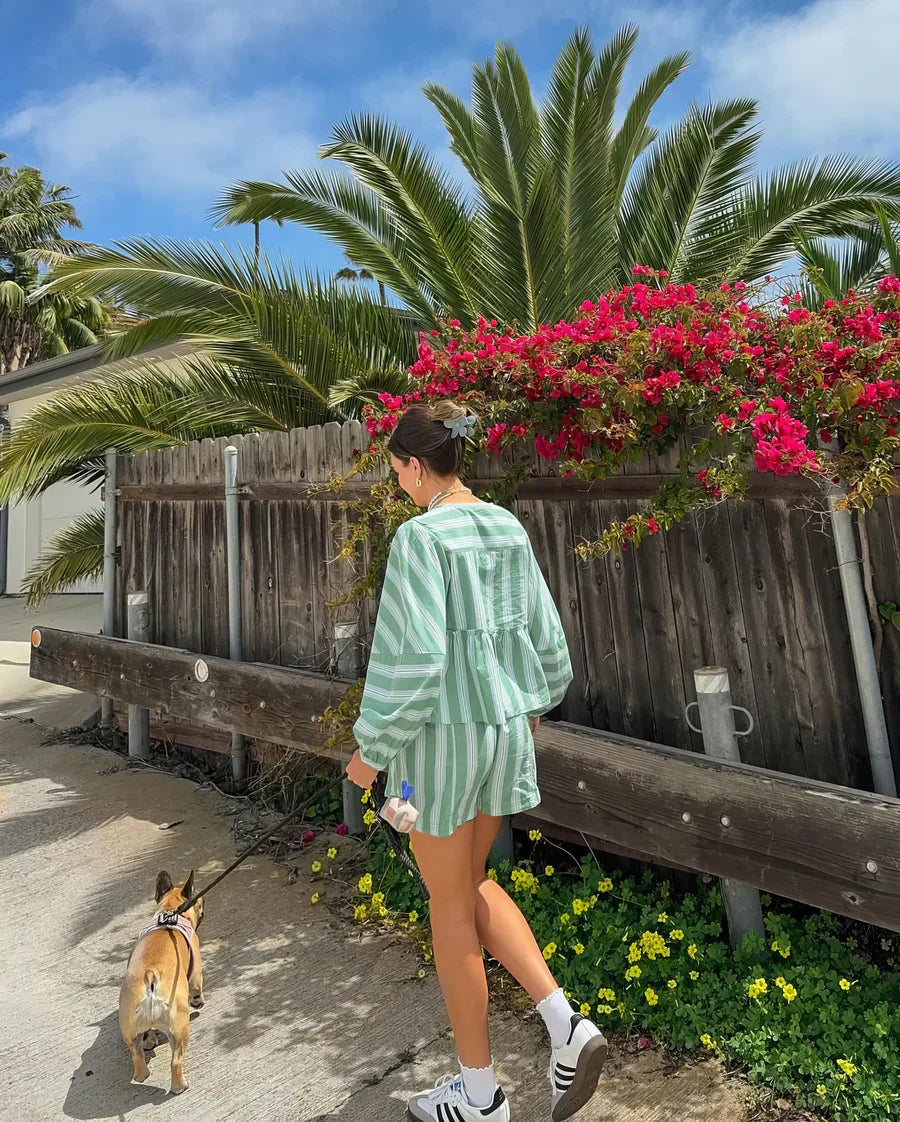 Soleia - Ensemble d'été à rayures élégantes