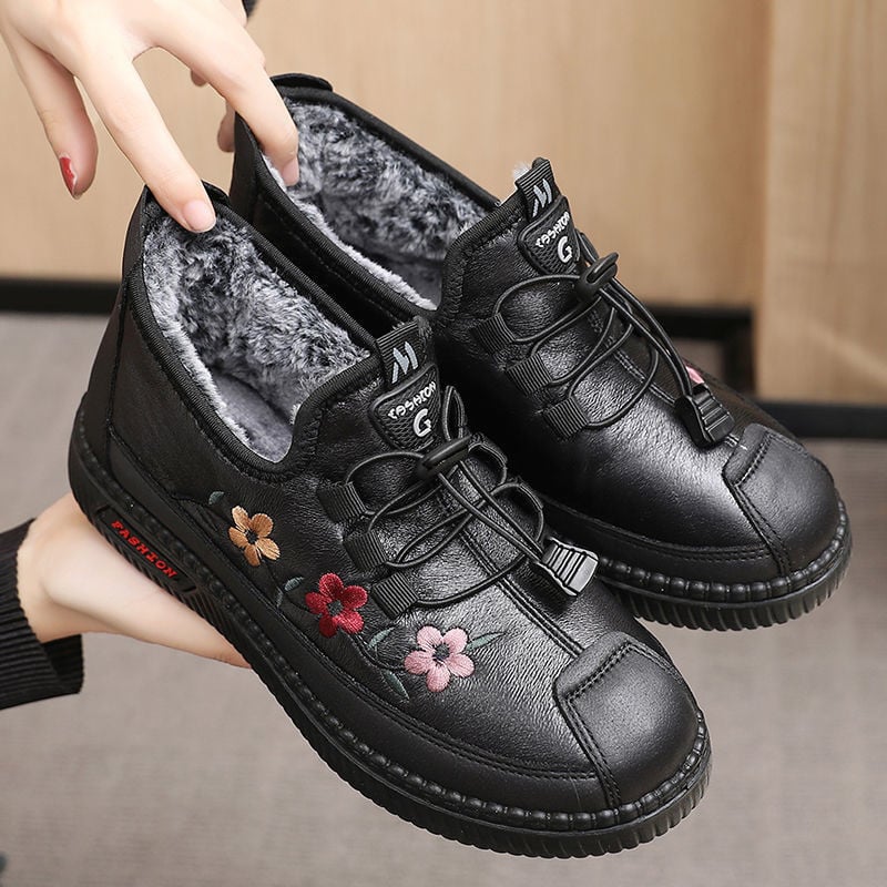 Pascaline - Mocassins en cuir avec doublure en polaire