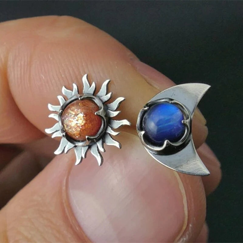 Solunea – Boucles d’oreilles "Soleil & Lune"