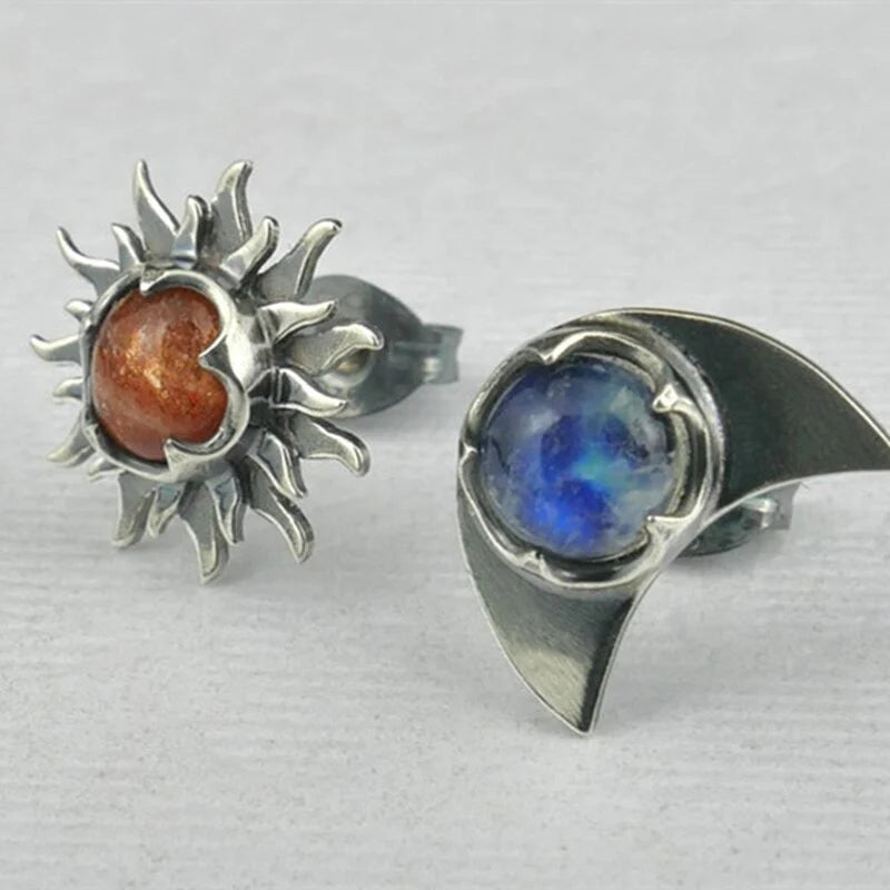 Solunea – Boucles d’oreilles "Soleil & Lune"