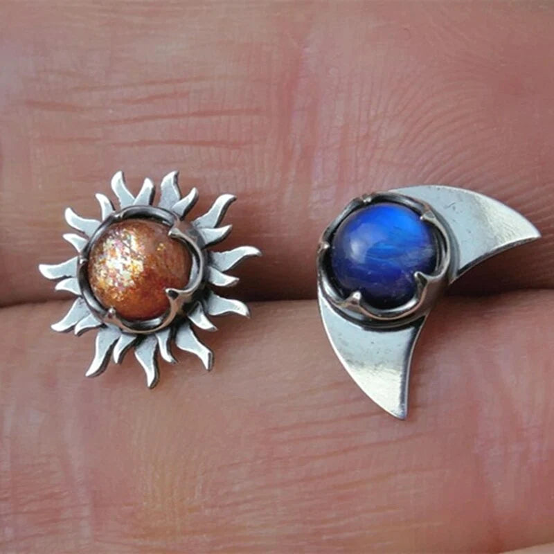 Solunea – Boucles d’oreilles "Soleil & Lune"