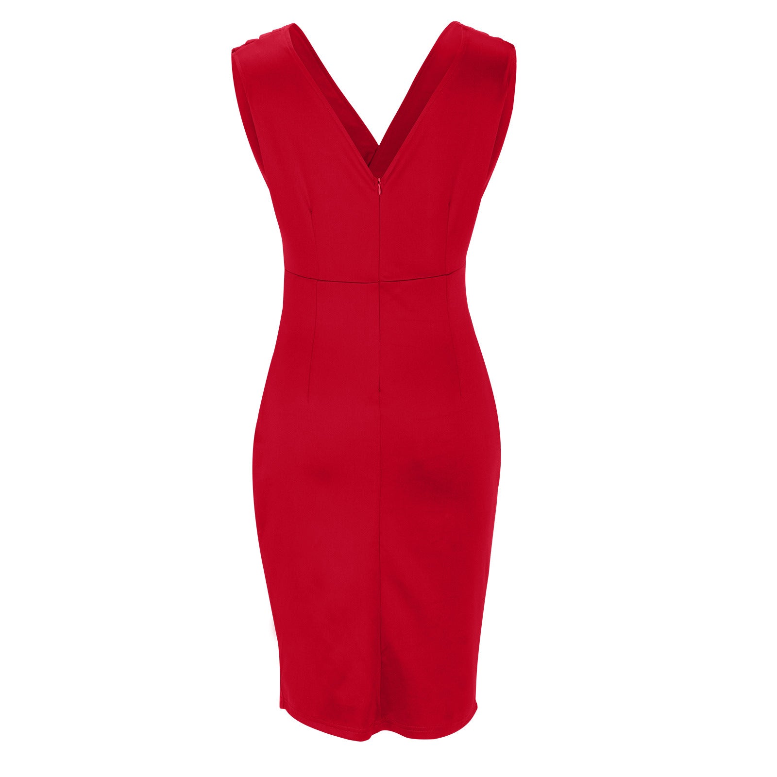 Floria – Robe ajustée avec décolleté en V et fente