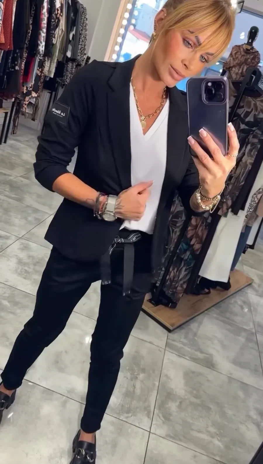 Candice – Ensemble blazer fluide et pantalon décontracté