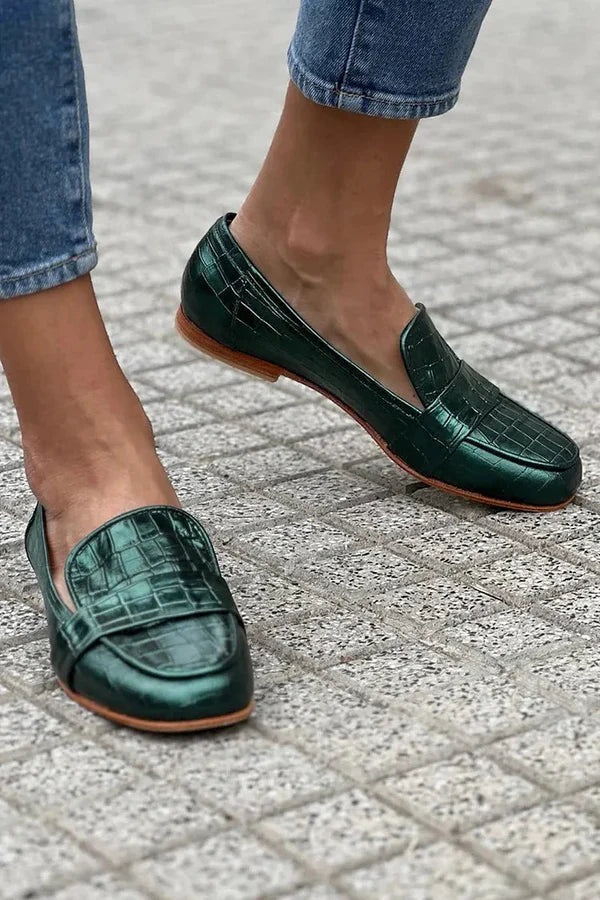 Lyséane - Mocassins tendance à motif carreaux brillants