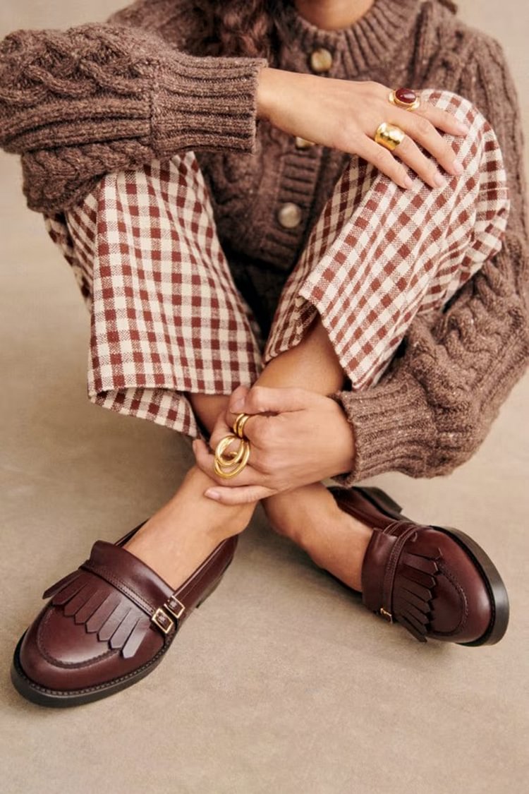 Solévia - Mocassins marron avec boucle et bride