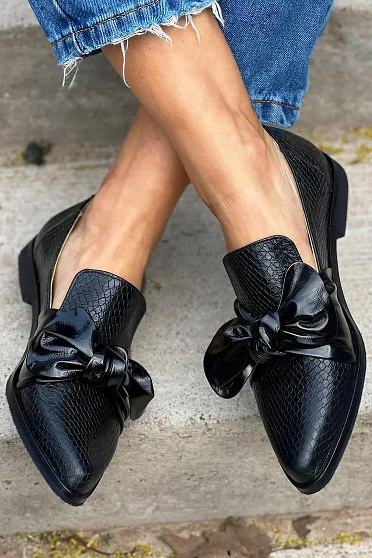 Isalène - Mocassins élégants avec imprimé façon cuir de serpent