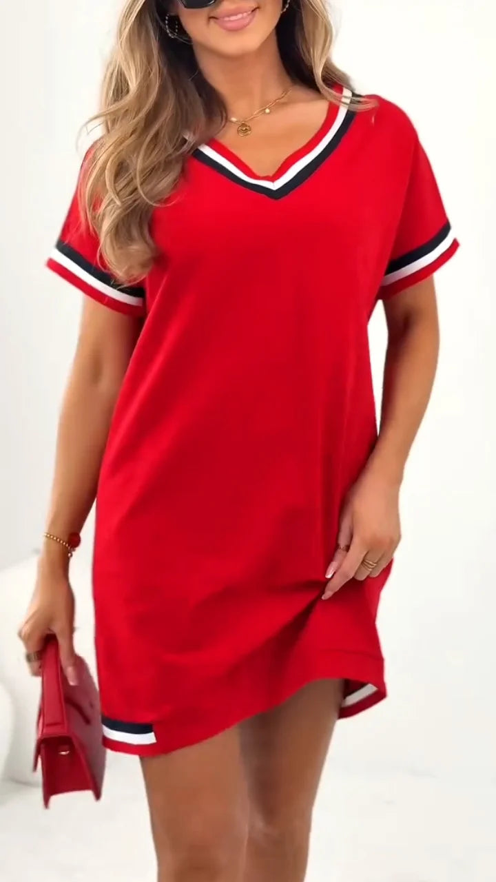Félicie – Robe décontractée avec ourlet contrasté