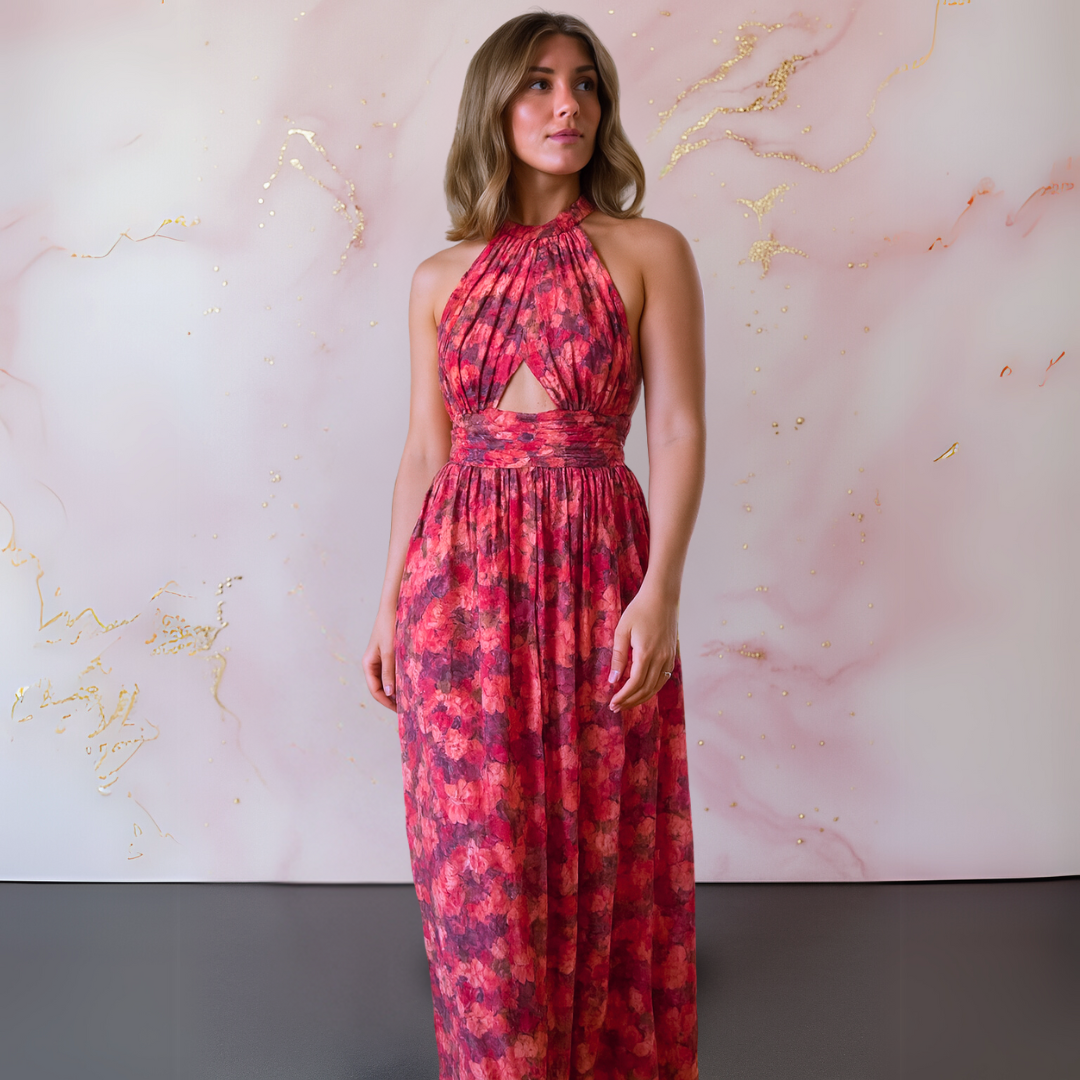 Wivine – Robe longue fleurie élégante