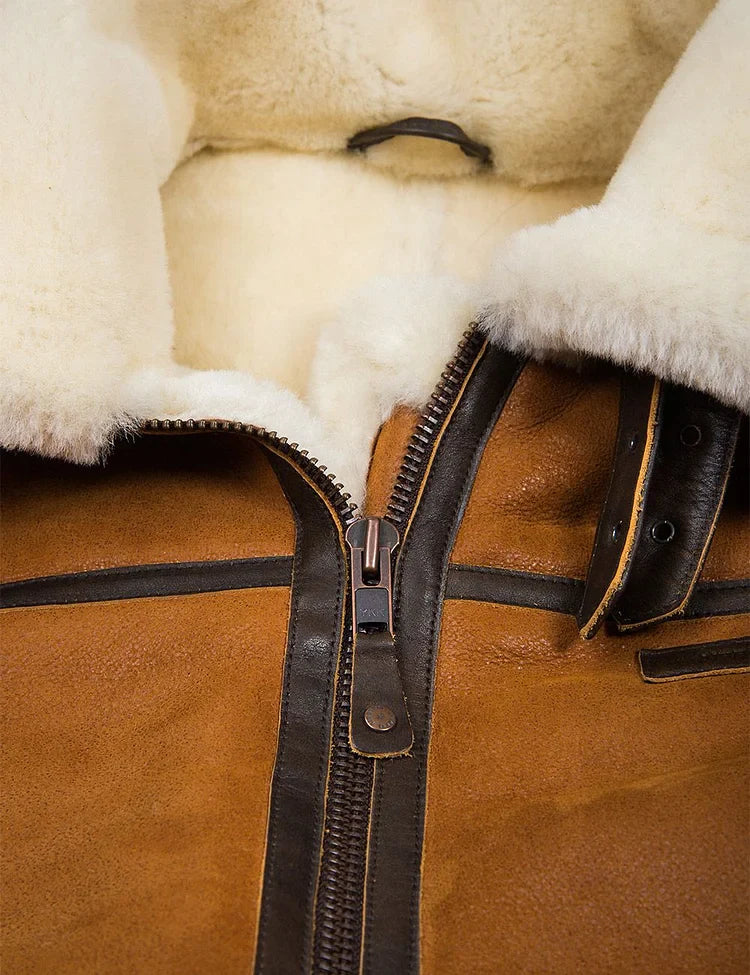 Lancelot - Manteau d'hiver en cuir élégant