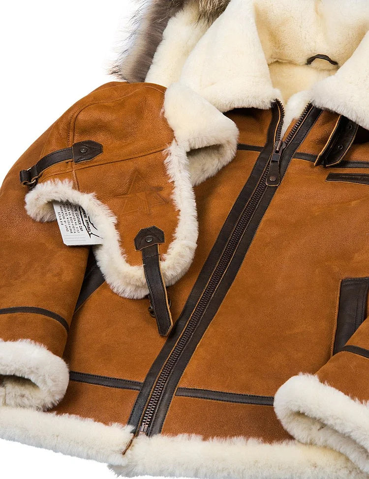 Lancelot - Manteau d'hiver en cuir élégant
