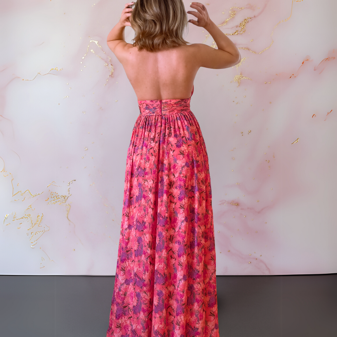 Wivine – Robe longue fleurie élégante