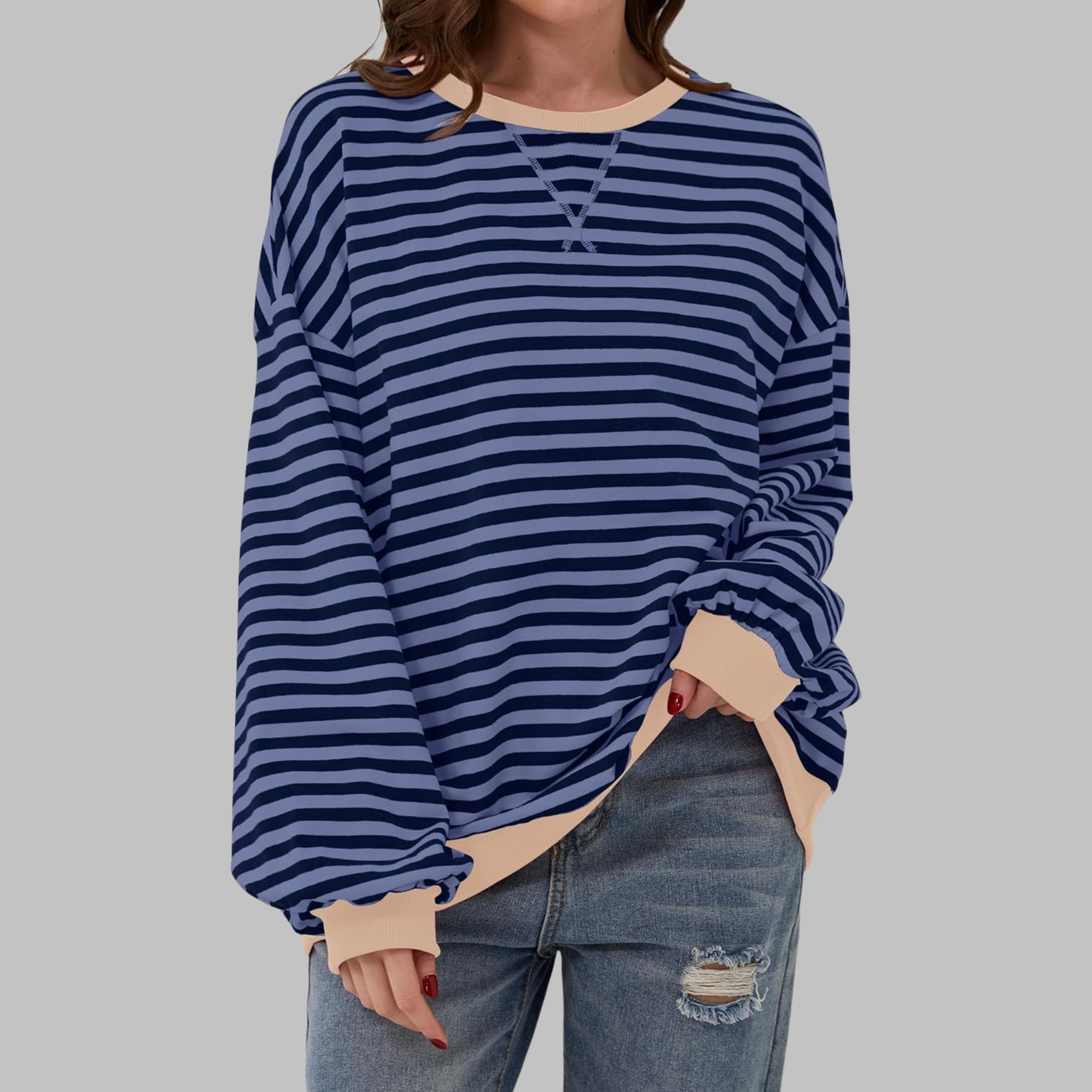 Maïwenn – Sweat rayé à manches longues