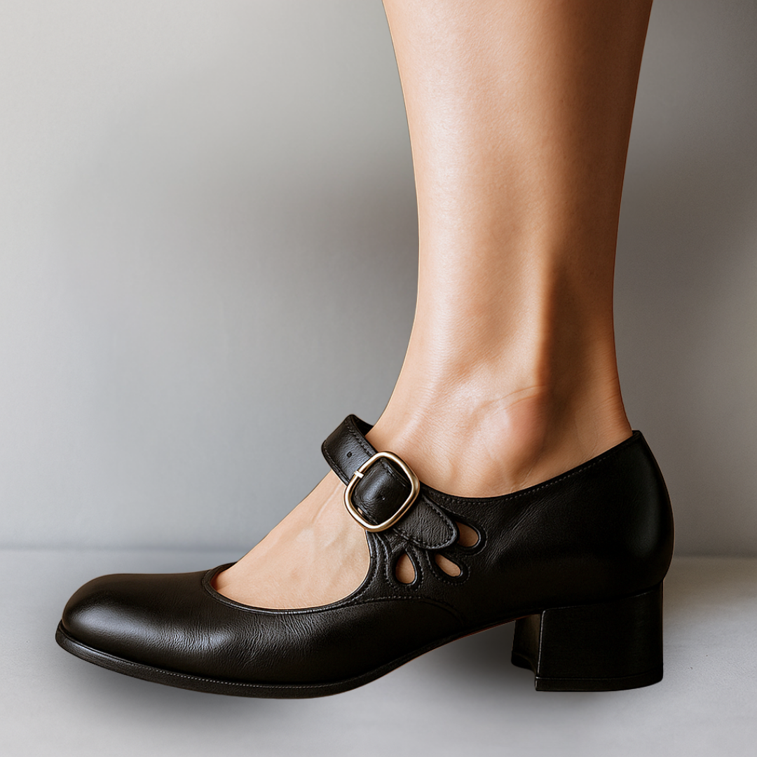 Vayence – Sandales orthopédiques en cuir à semelle compensée