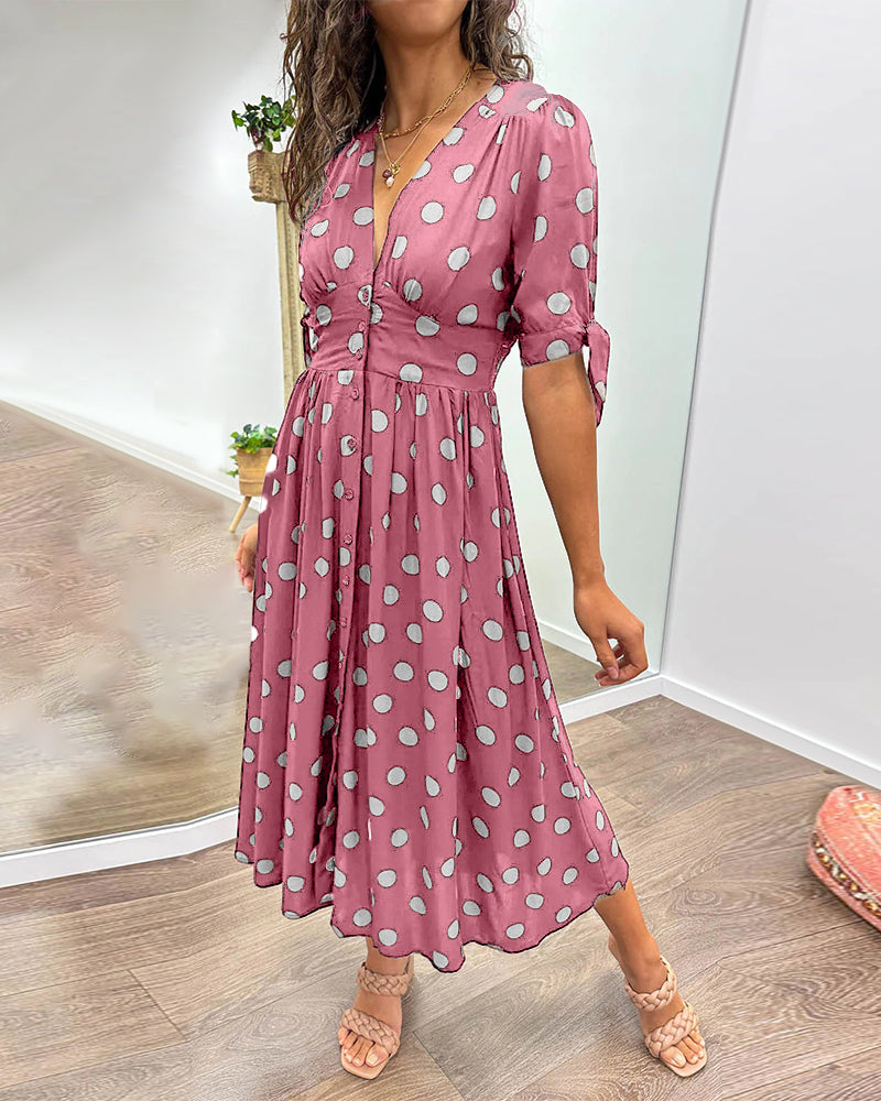Clemencia – Robe élégante à pois