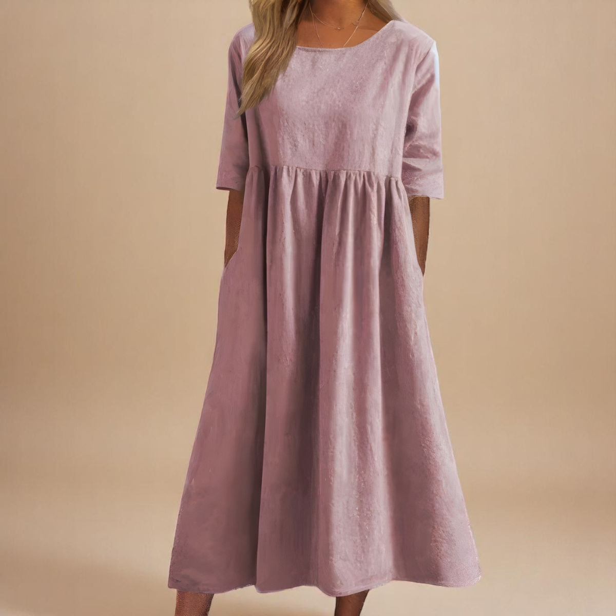 Véronique – Robe en coton flatteuse