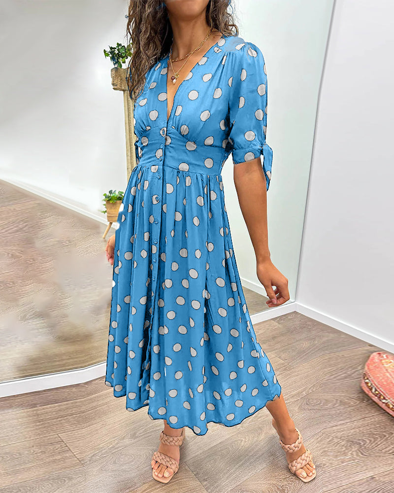 Clemencia – Robe élégante à pois