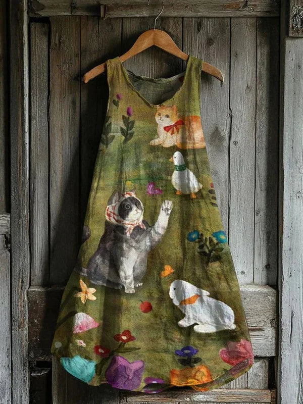 Maïa – Robe motif champêtre