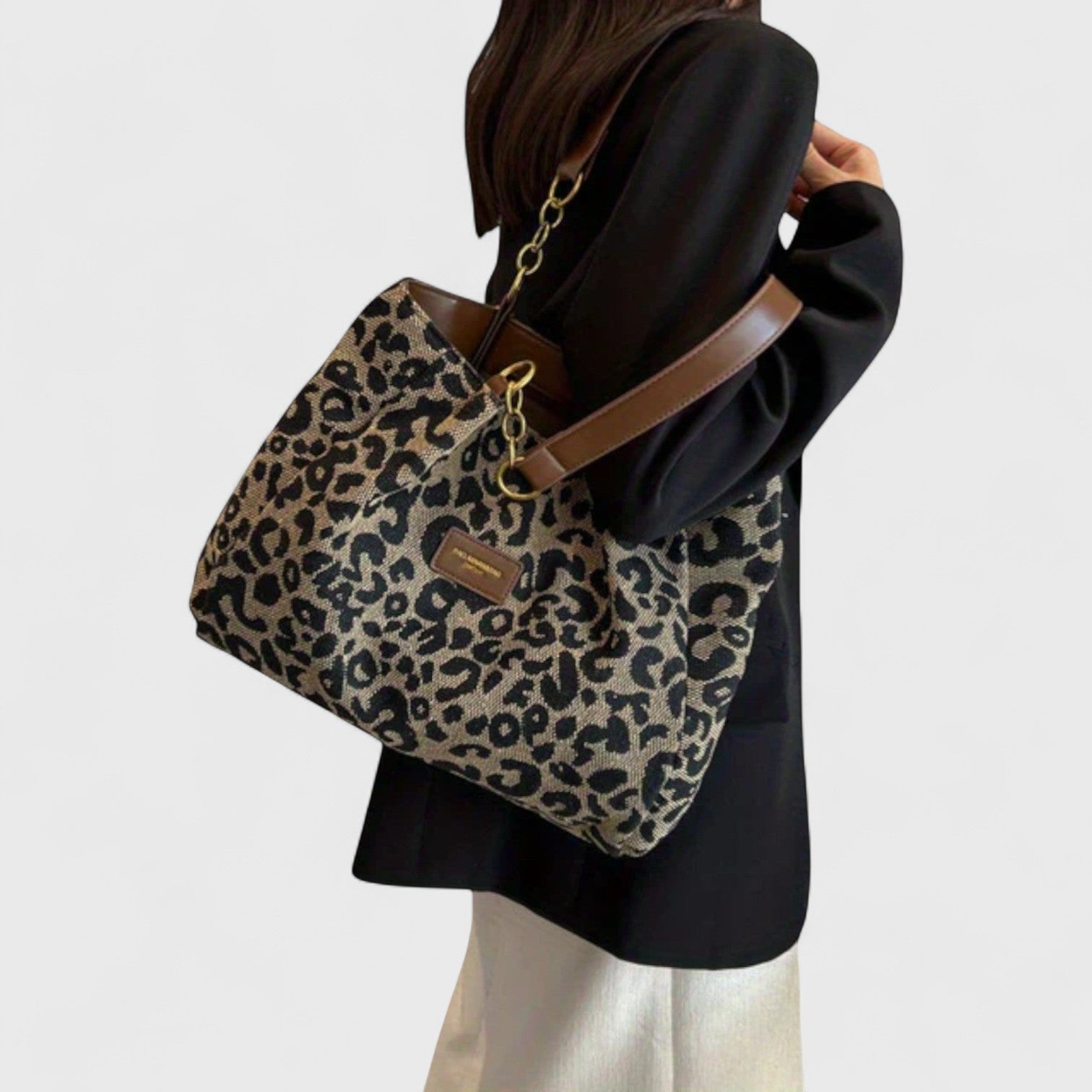 Alizée - Sac shopping motif léopard