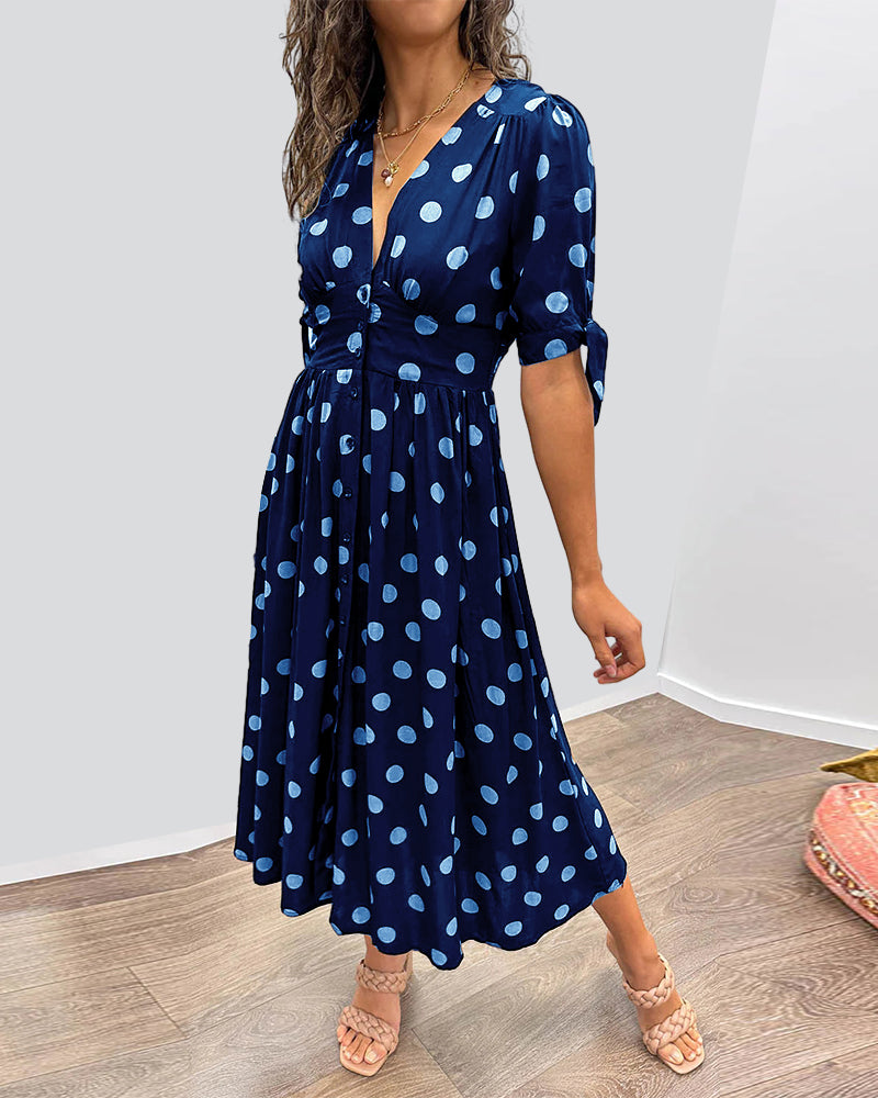 Clemencia – Robe élégante à pois