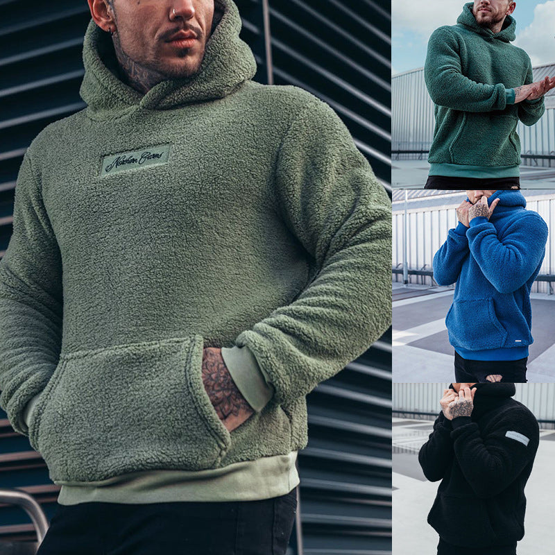 Roger - Sweat à capuche en peluche pour hommes
