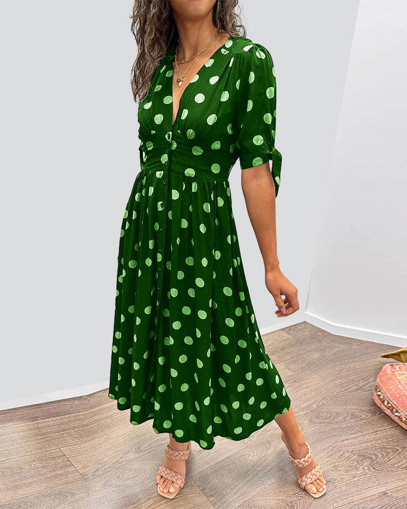 Clemencia – Robe élégante à pois