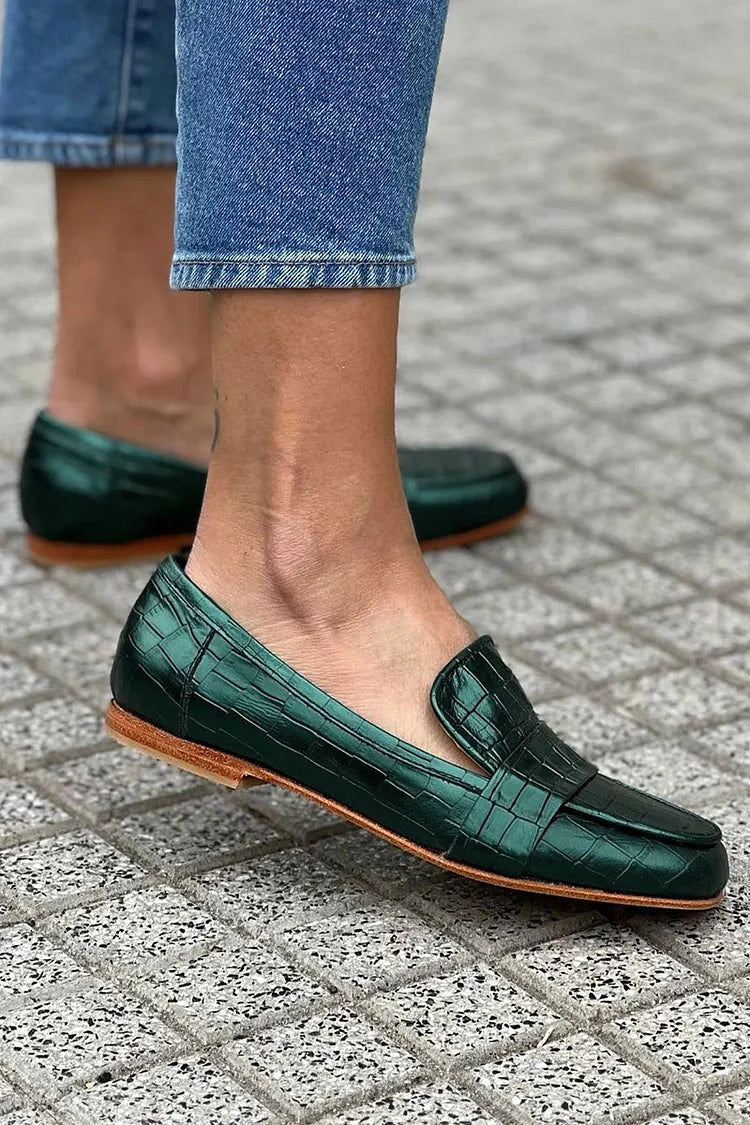 Lyséane - Mocassins tendance à motif carreaux brillants