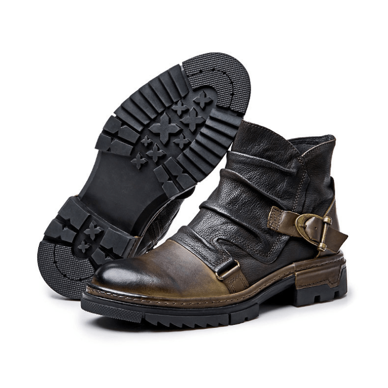 Hector - Bottes de motard en cuir robuste
