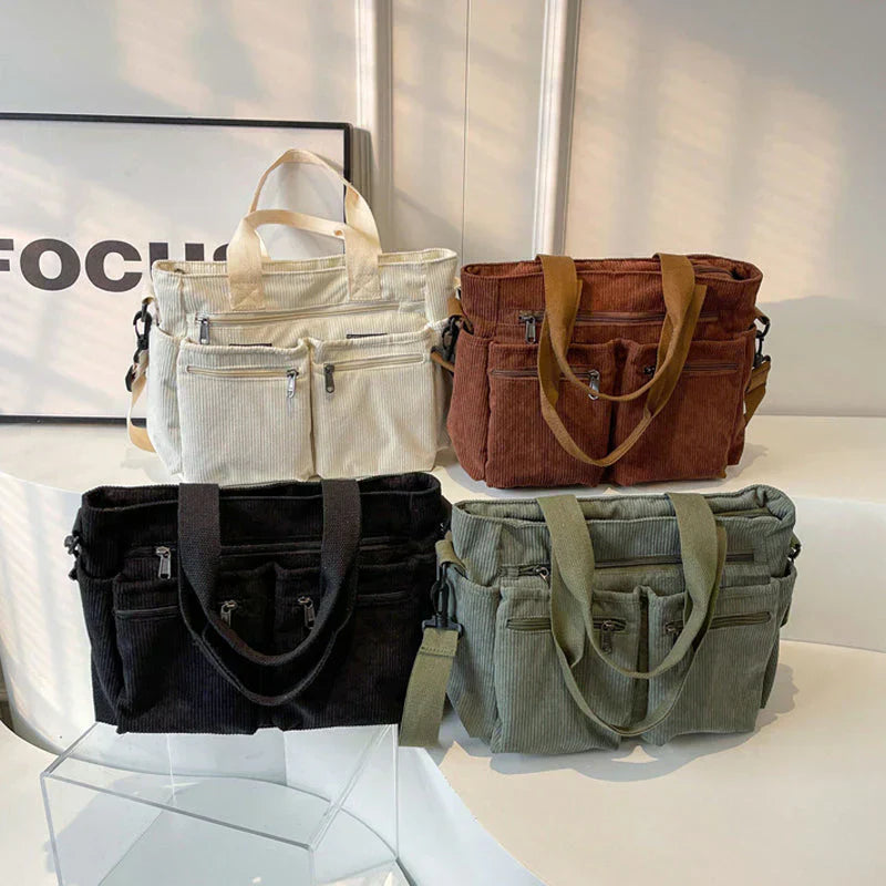 Josette - Sac fourre-tout en velours côtelé