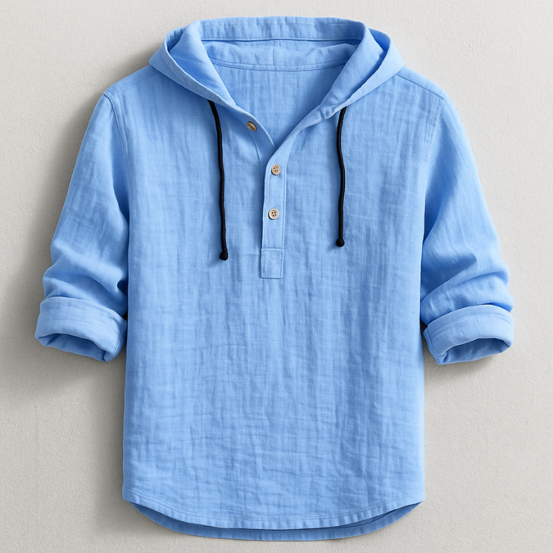 Donatien – Chemise en lin avec capuche