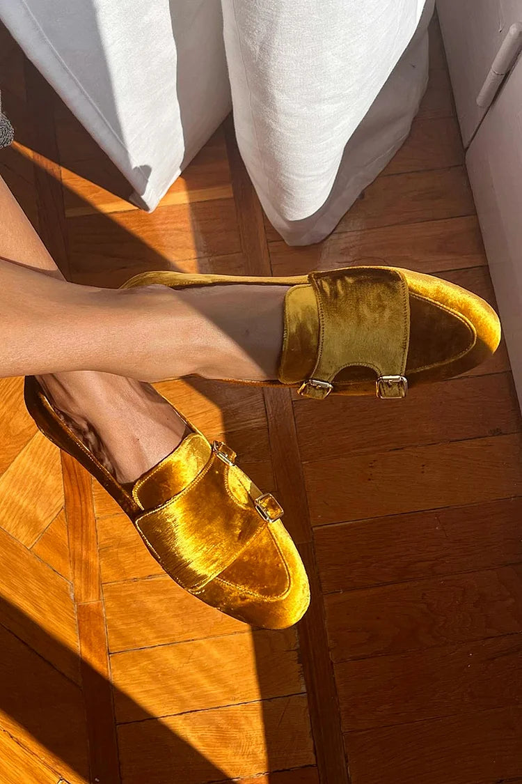 Soliane - Mocassins jaunes tendance avec boucle