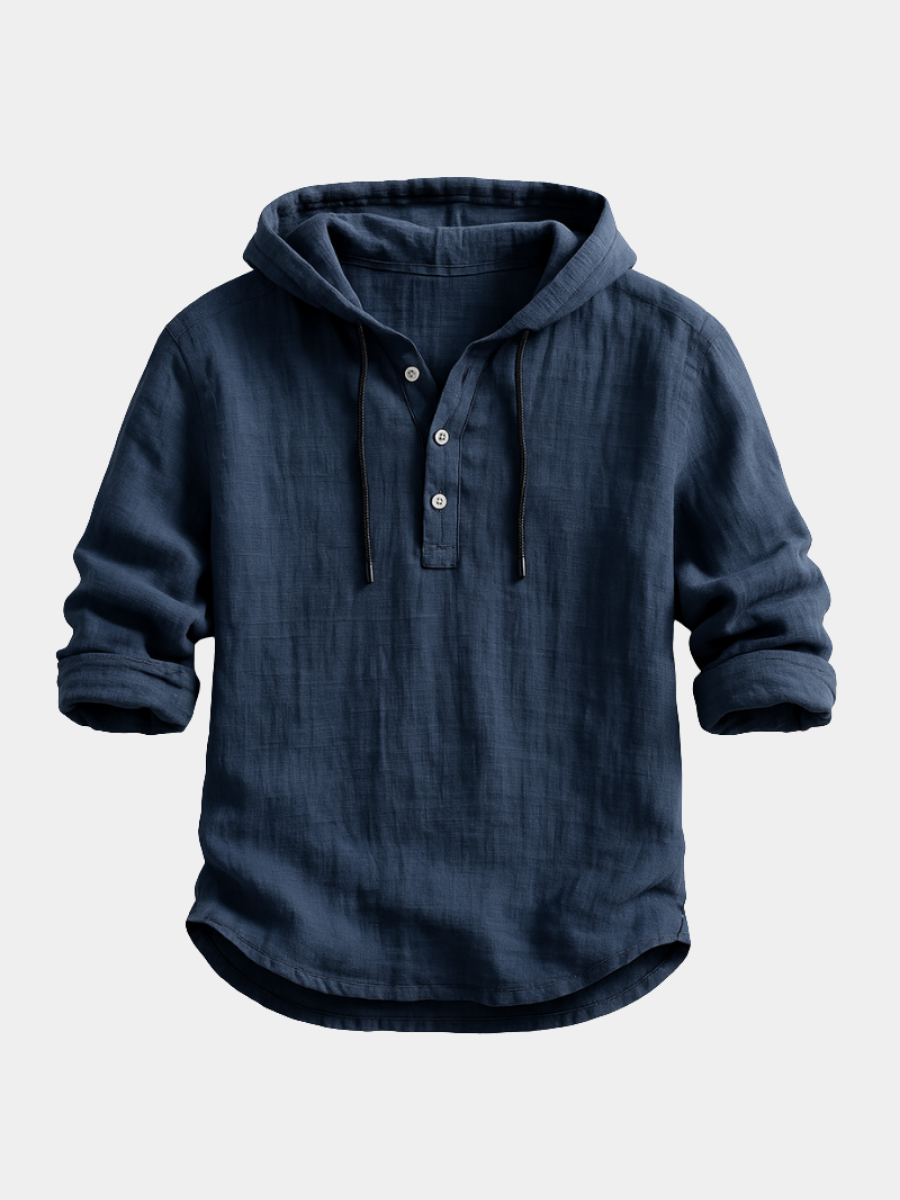 Donatien – Chemise en lin avec capuche