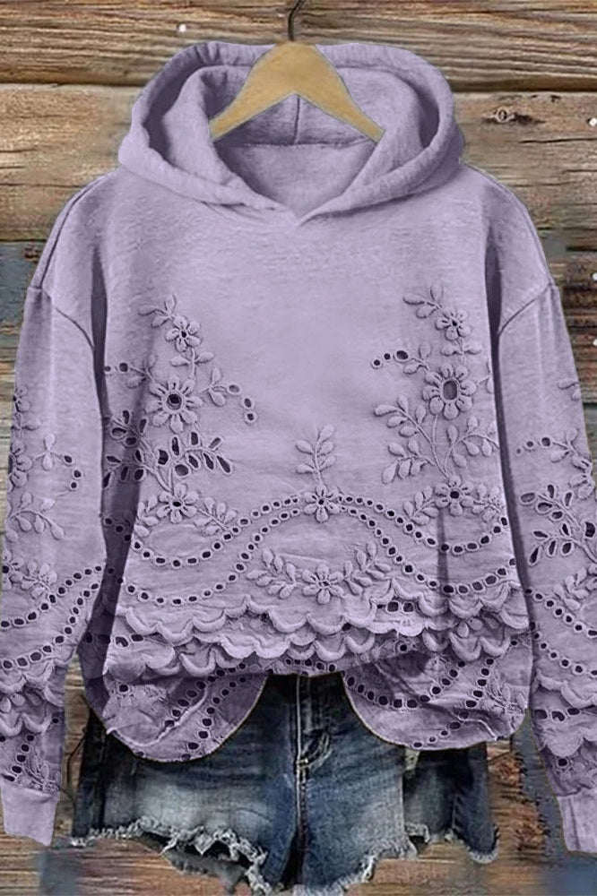 Paloma – Sweat à capuche dentelle de prairie