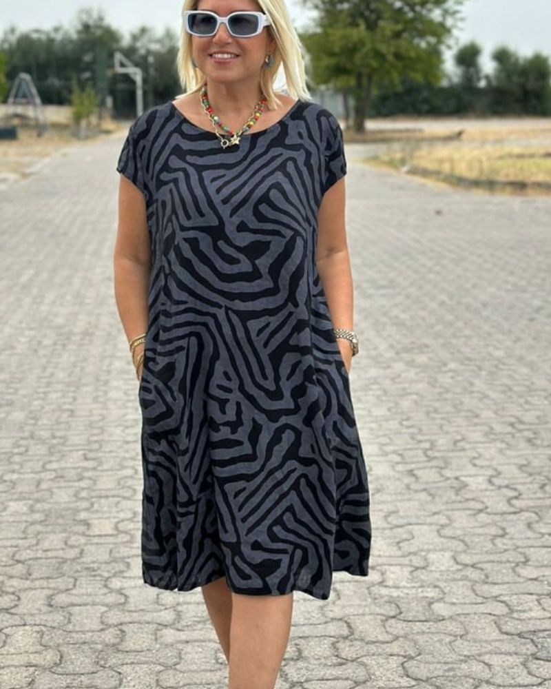 Léna – Robe d’été à col rond