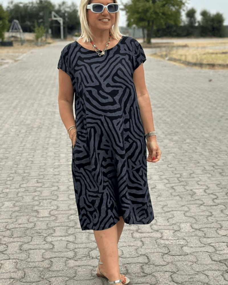 Léna – Robe d’été à col rond
