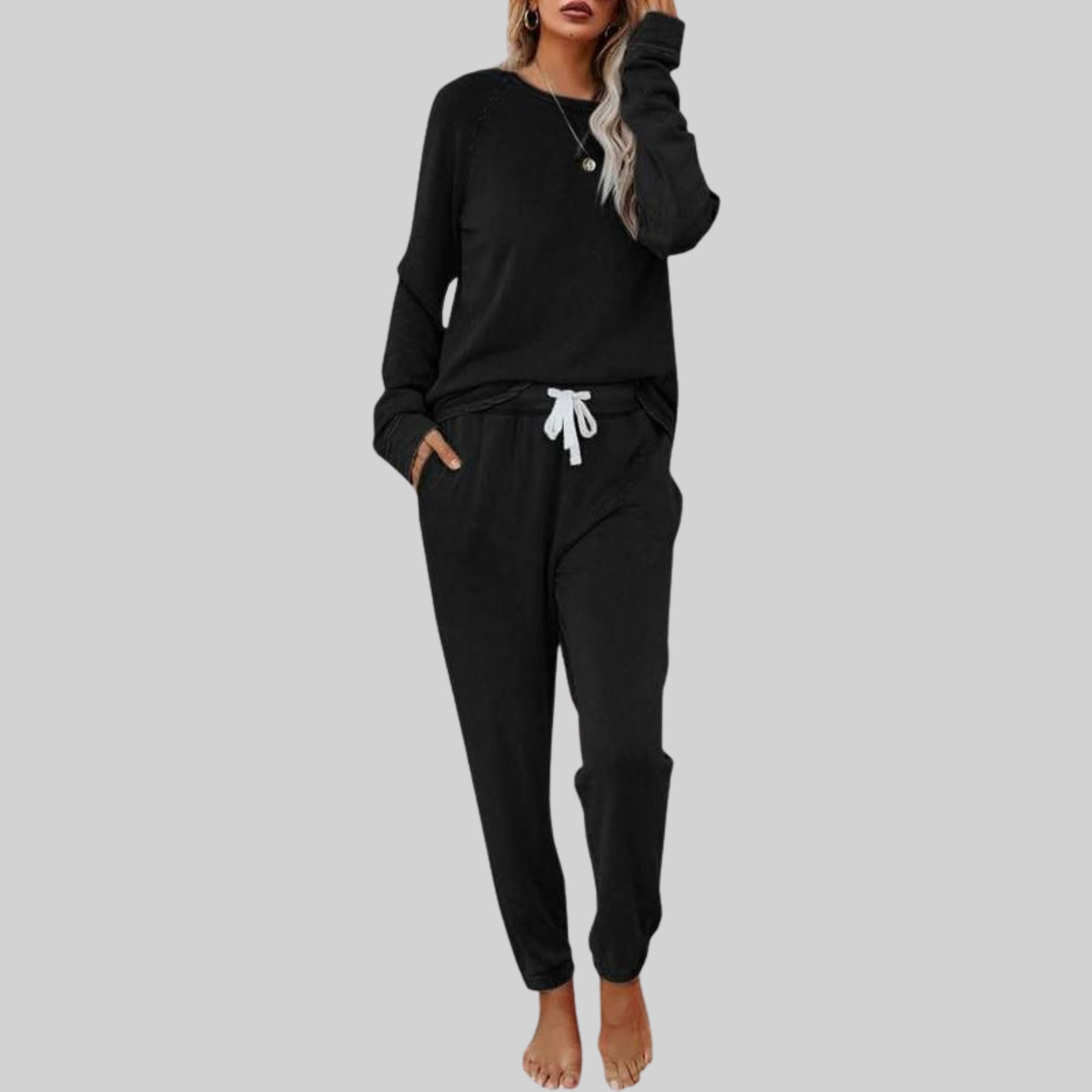 Joëlle – Ensemble décontracté manches longues et pantalon de survêtement