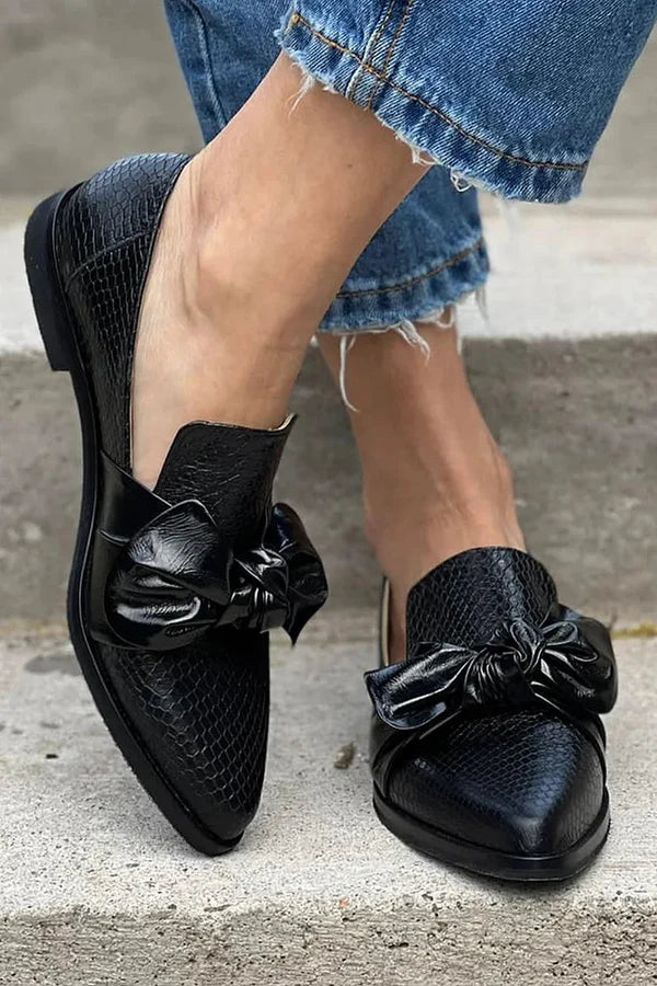 Isalène - Mocassins élégants avec imprimé façon cuir de serpent