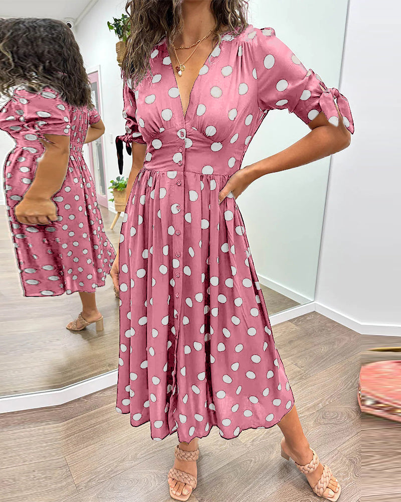 Clemencia – Robe élégante à pois