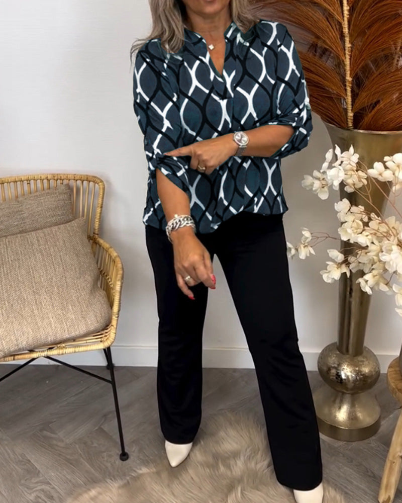 Hélène – Blouse à imprimé graphique