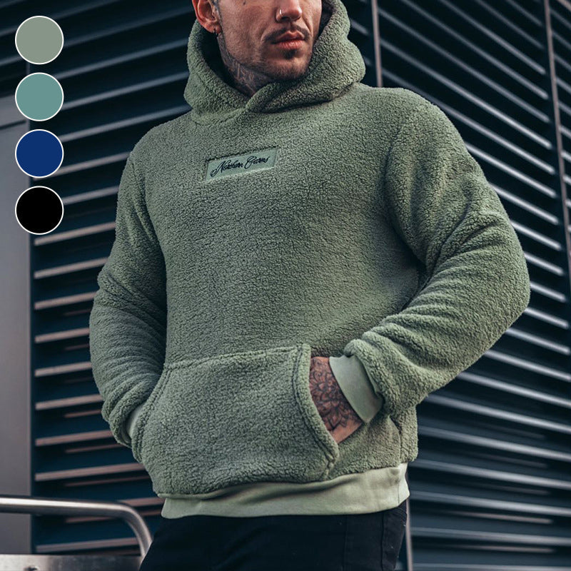 Roger - Sweat à capuche en peluche pour hommes