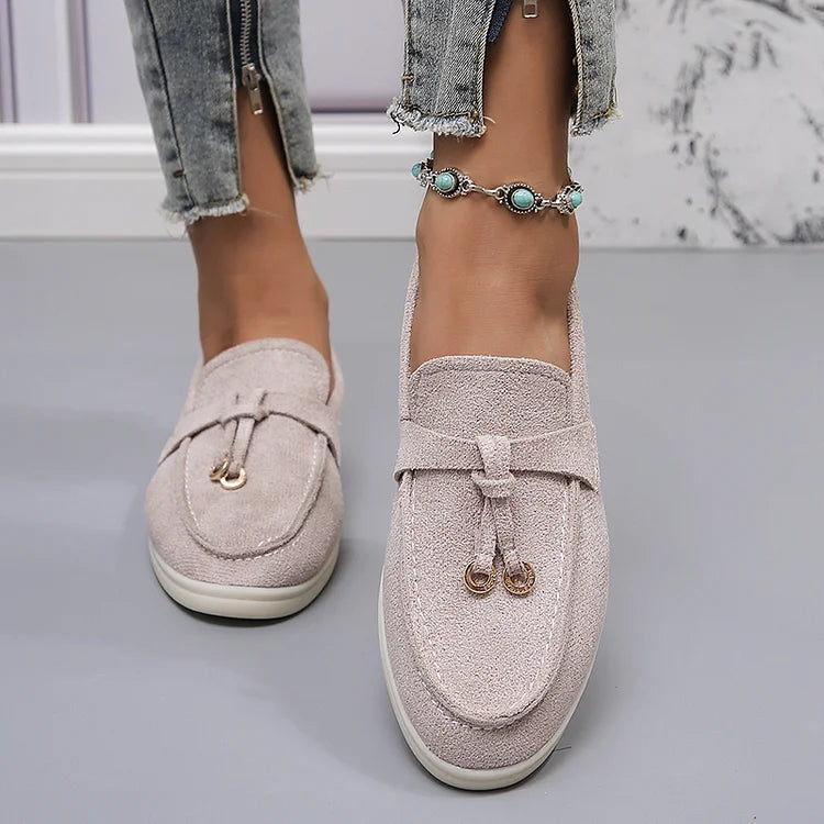Élérine - Mocassins élégants avec surpiqûres nouées