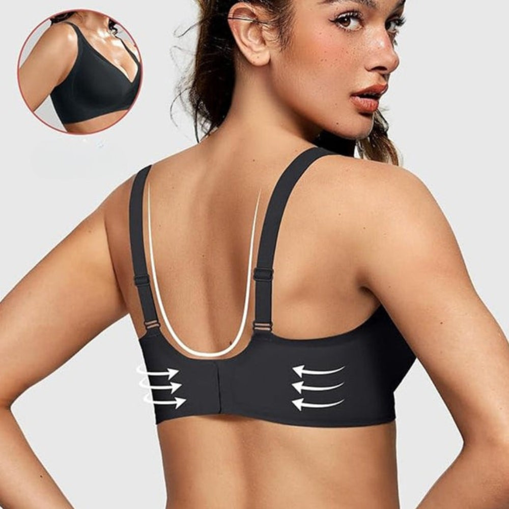 Isaline – Soutien gorge push up sans armatures à col en v