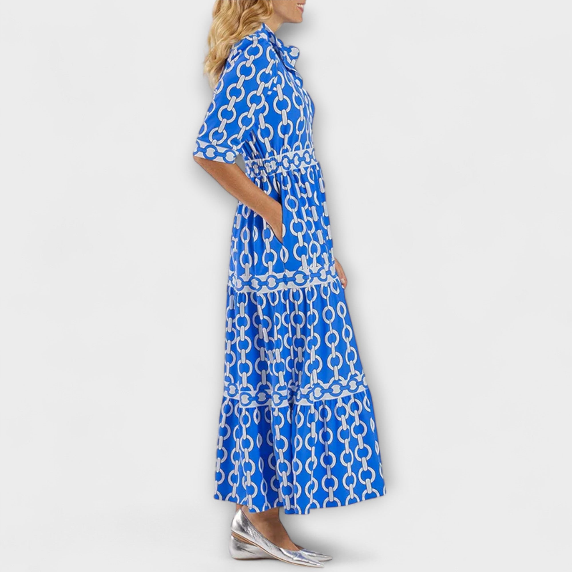 Brisande – Robe mi longue fluide à col chemise