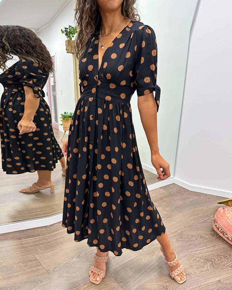 Clemencia – Robe élégante à pois